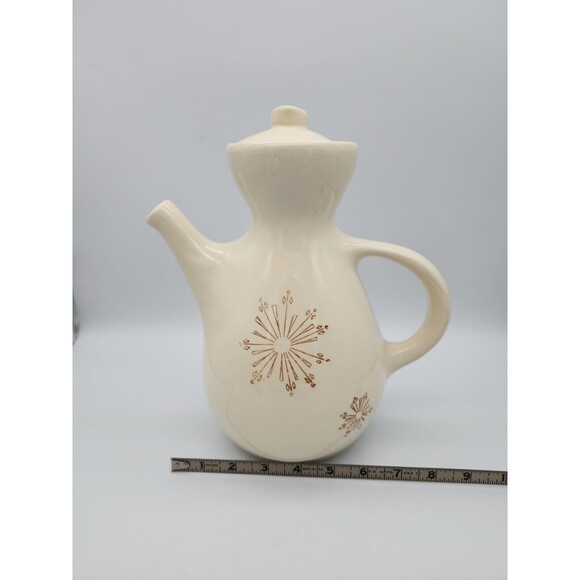 Ben Seibel Coffee Pot Pfaltzgraff COUNTRY-TIME Mid Century Rare Cream & Brown - Picture 8 of 12